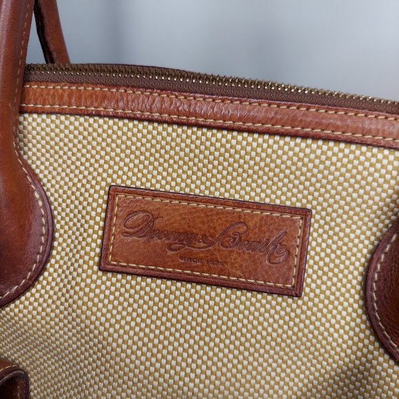Dooney & Bourke Brown Tweed with Leather Accent Purse - Picture 4 of 12